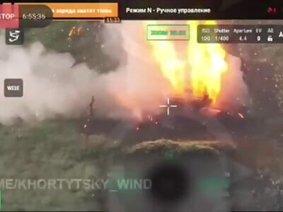 FPV Turns Russian Tank into Cremation Chamber