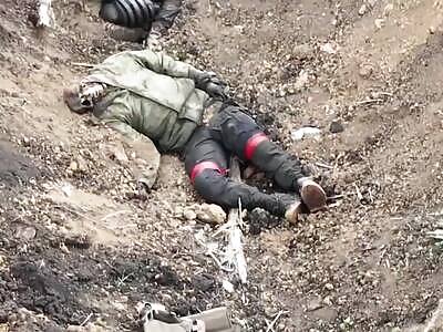 Remnants of the Russian army in Robotyne