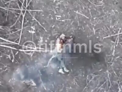 Incineration of a Ukrainian after an explosion.