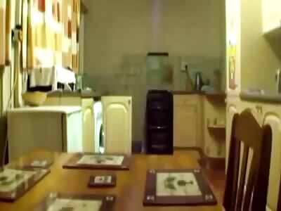 Ghost Plays Around In Kitchen