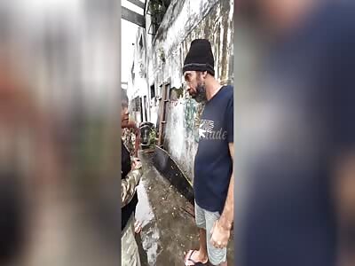 Punishment for beating his wife 