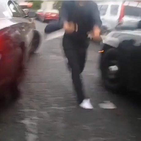 Man With Knives Charges At Cop! Gets Shot Dead  