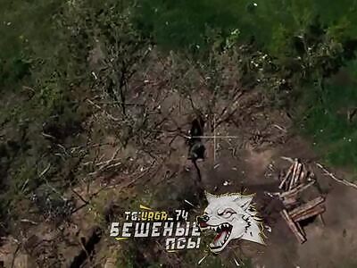 Ukrainian solider hit with drone