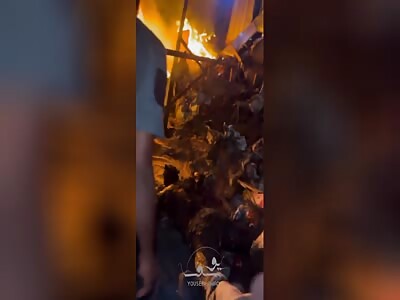 Israeli attack on terrorist shelters.