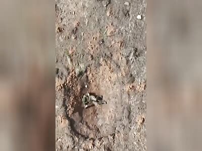 Invader Hiding In His Pit-Grave