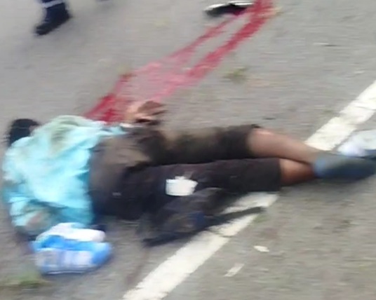 Motorcycle crash, husband killed on the spot wife badly wounded 