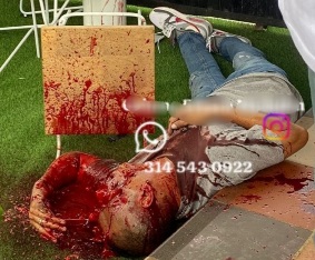 Young man executed in medellin Colombia 