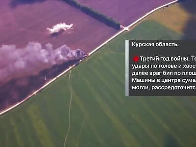 Destruction of a large Russian column.