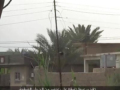 Stupid soldier detonates a land mine