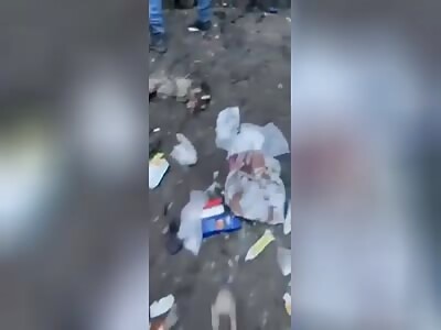 Dead Ukrainians after heavy battle 