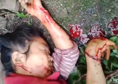 Lunatic Chinese man hacked his mother to death by machete 