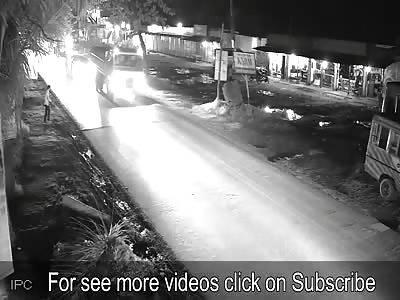 Careless Pedestrian Violently Hit by a Bus