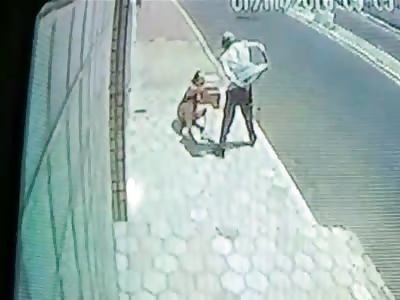 Woman Killed by Hitman with a Stab to the Neck..Blood Spurts Out with Every Beat of her Heart 