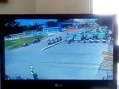 Impatient Rider Got Hit by a Train at the Crossing