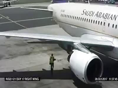 Airport Employee was Sent Hurtling When he Walked behind the Plane 
