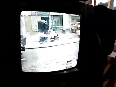 Biker Getting Crushed by Truck. Skip to :45