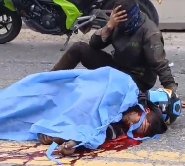 Motorcyclist crashed dead 