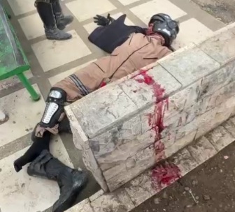 Security guard traveling on motorcycle crashed dead 