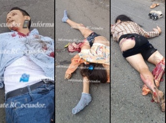 Family on motorcycle gored by speeding bus 