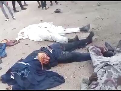 victims of a terrible and massacre in Africa