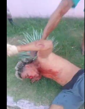 bus robber who punched a child and was brutally beaten