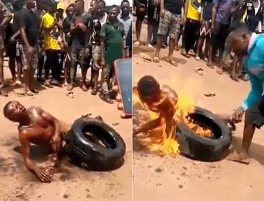 African Mob Keeping the Art of 'Necklacing' Alive