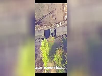 russian column destroyed by himars