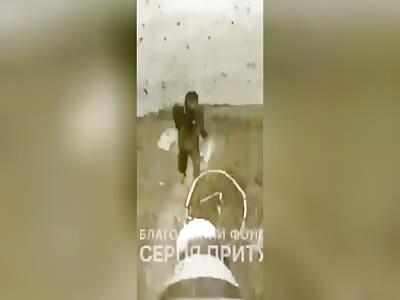 Russian drone fight with a bottle of gasoline