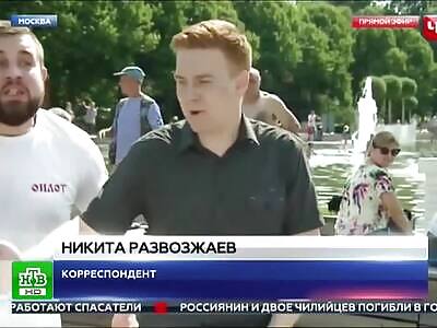 Drunk Russian Punches Reporter During Live Show.