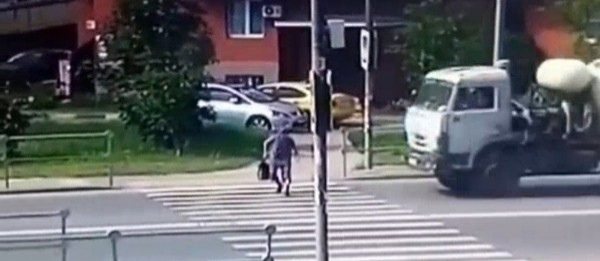 Old man was hit by a truck