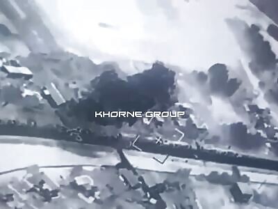 Destruction of a Russian column of equipment (Kursk)