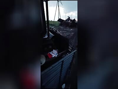 RU POV: bunch of burnt Russian equipment