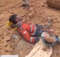 Worker in Total Agony, Crushed by Excavator. 