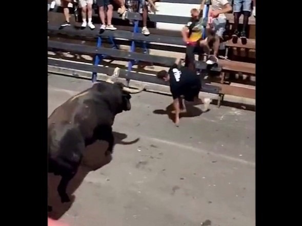 Uh-oh...Russian Tourist Slips, Gets Gored by Savage Bull