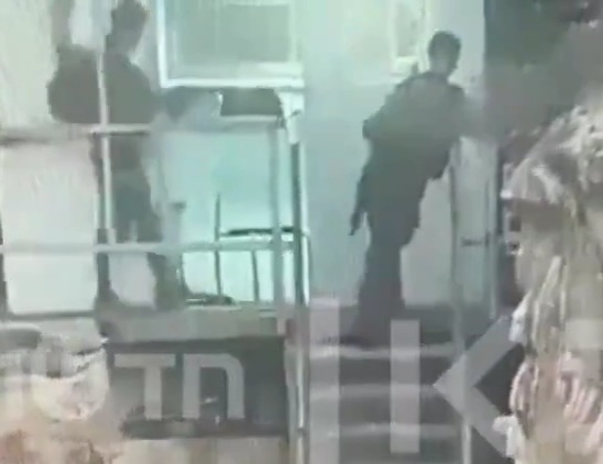 Female Soldier Playing with Bomb which Leads to Explosion 