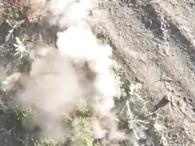 Ukrainian drones repelling a Russian attack