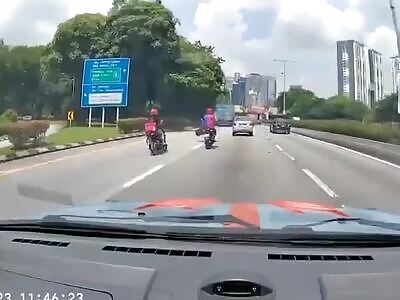 Biker Wrecked By Runaway Tyre