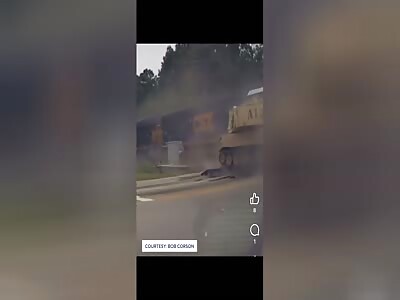 Train Hits Tank Second Angle