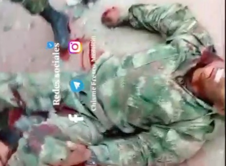 Terrorist bomb explosion against Colombian military troop 