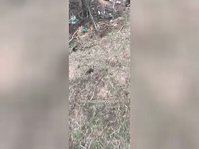 The result of a Russian being blown up by a mine