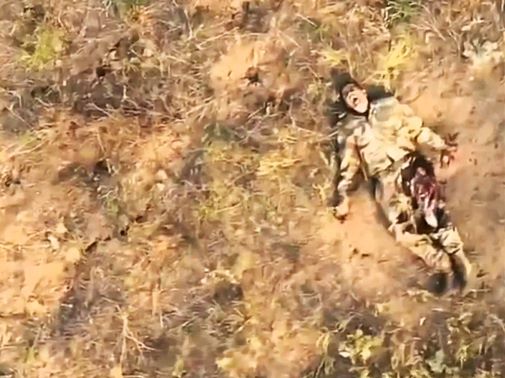 Startled Russian Realizes Bomb Ripped Off His Quads