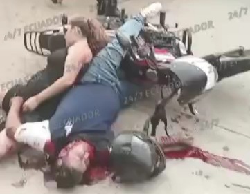 Couple riding motorcycle executed by sicario 