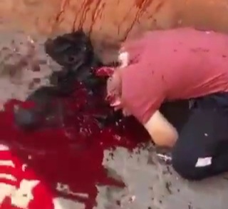 Head blowing up after Israeli airstrike 