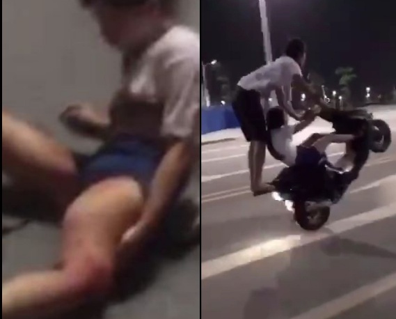 Couple doing stunt on moped fatally crashed 