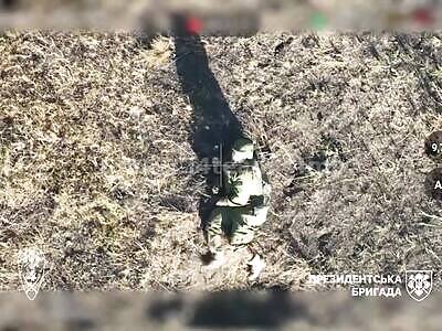 Wounded Russian Soldier Gets His Pants Blown Off By Drone
