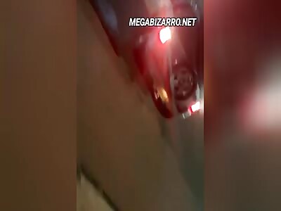 Young man is attacked with blows from an axe