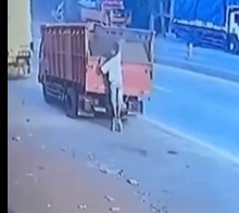 Guy Repairing his Truck (Accident & Aftermath)