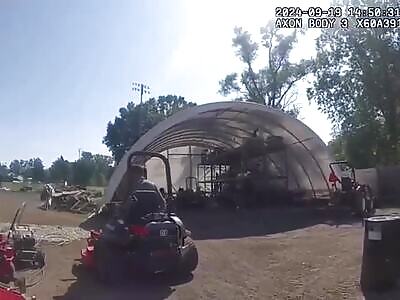 Michigan man pulls gun on cop and shoot himself in hand while being ta