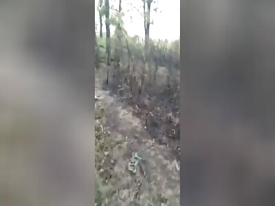 Russian soldier shows off his dead comrades in Donetsk