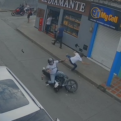 Old lady hit in high speed